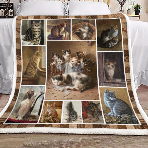 Cat Fleece Blanket Sherpa Blanket