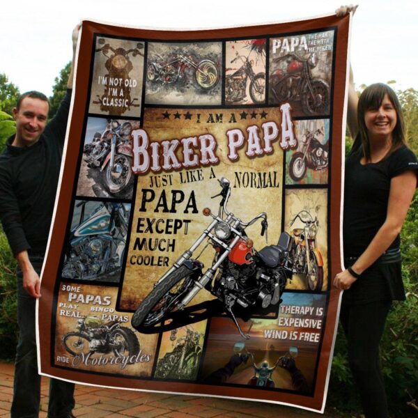 Gift For Bikers Dad Fleece Blanket Sherpa Blanket