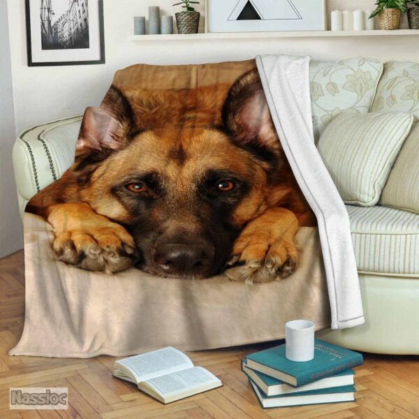 German Shepherd Fleece Blanket Sherpa Blanket