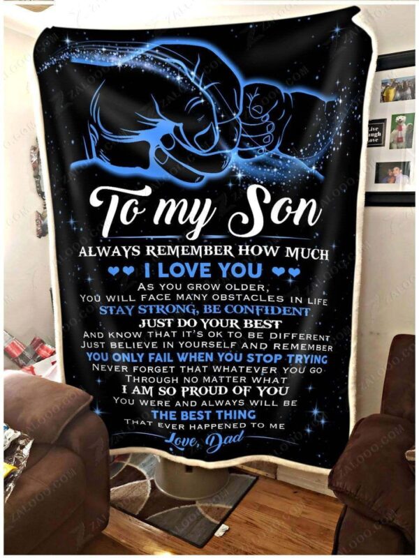 To My Son The Best Thing That Ever Happened To Me Fleece Blanket Sherpa Blanket