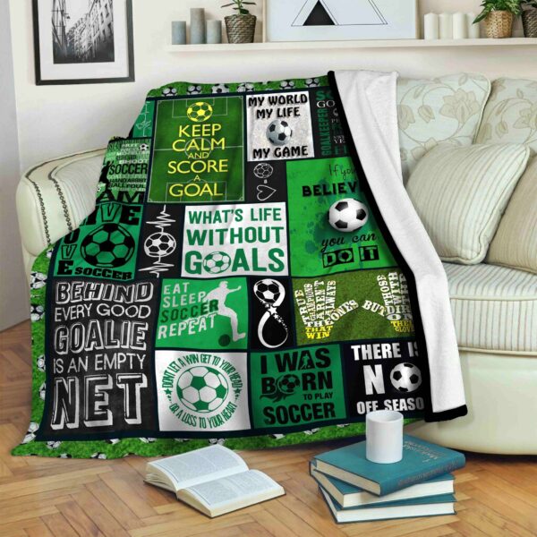 Soccer Fleece Blanket Sherpa Blanket