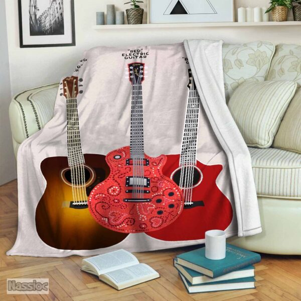 Guitar Fleece Blanket Sherpa Blanket