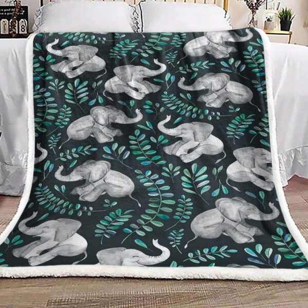 Elephant Fleece Blanket Sherpa Blanket