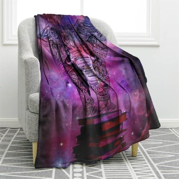 Elephant Galaxy Nebula Fleece Blanket Sherpa Blanket
