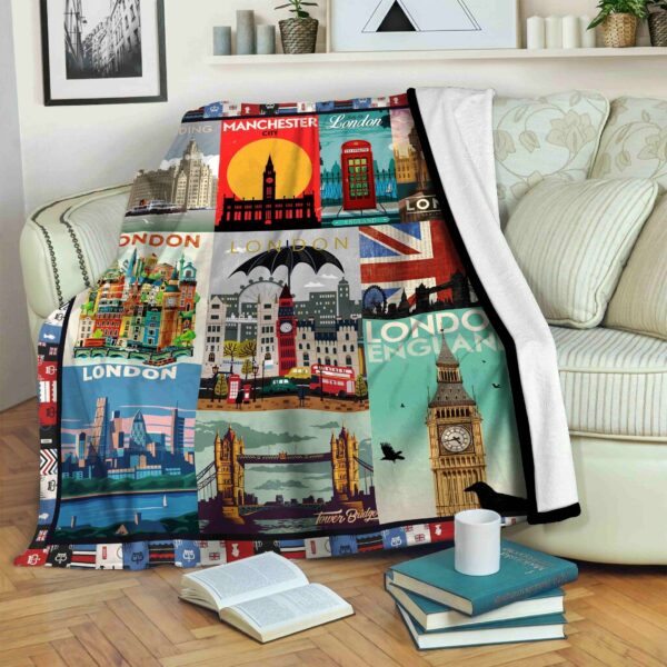 United Kingdom Fleece Blanket Sherpa Blanket