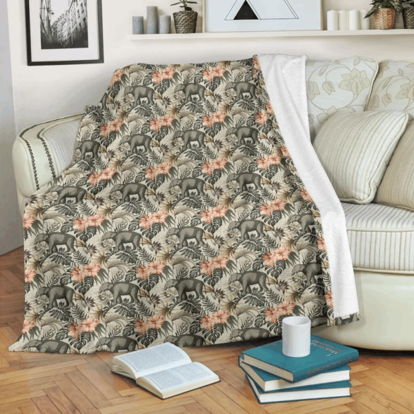 Elephant Fleece Blanket Sherpa Blanket