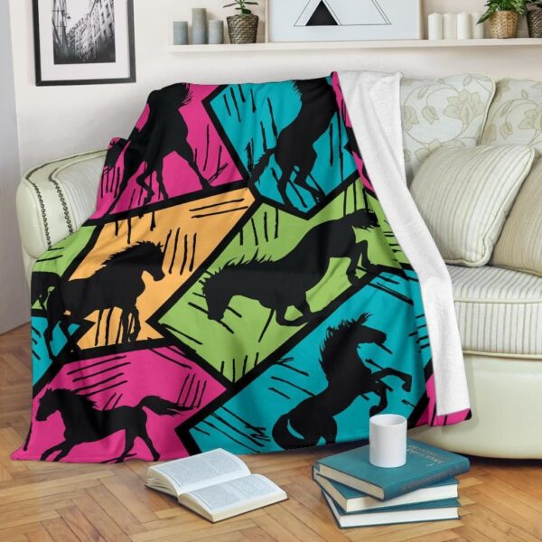 Horse Fleece Blanket Sherpa Blanket