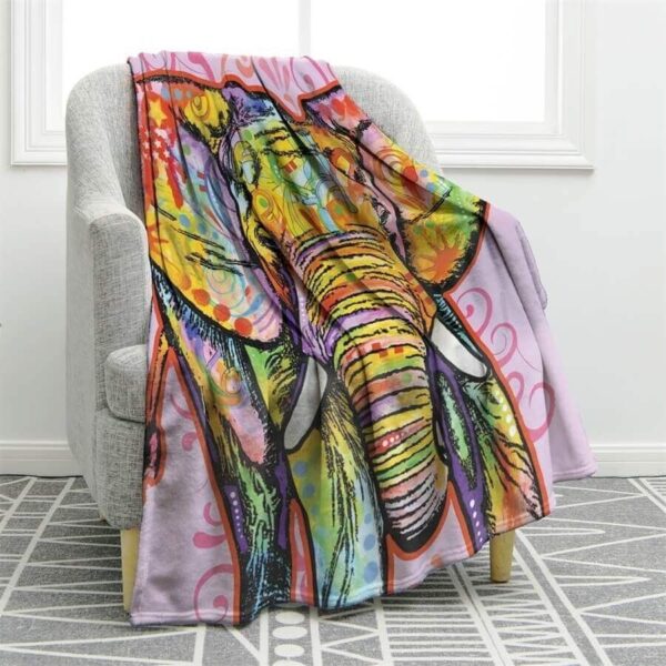Elephant Fleece Blanket Sherpa Blanket