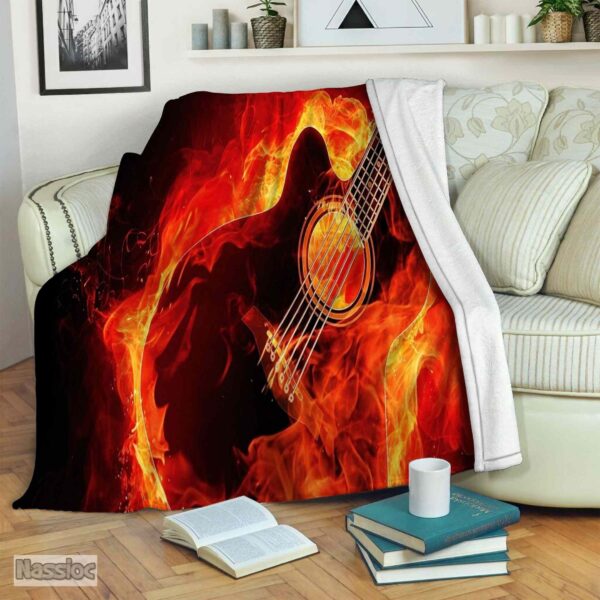 Guitar Fleece Blanket Sherpa Blanket