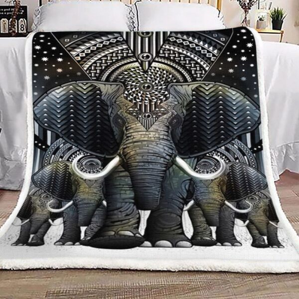 Elephant Fleece Blanket Sherpa Blanket