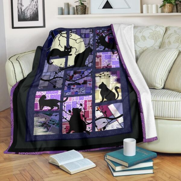 Cat Fleece Blanket Sherpa Blanket