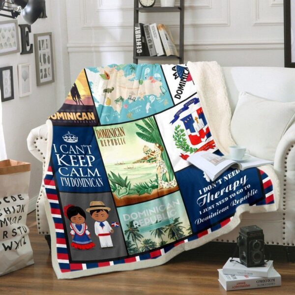 Dominican Fleece Blanket Sherpa Blanket