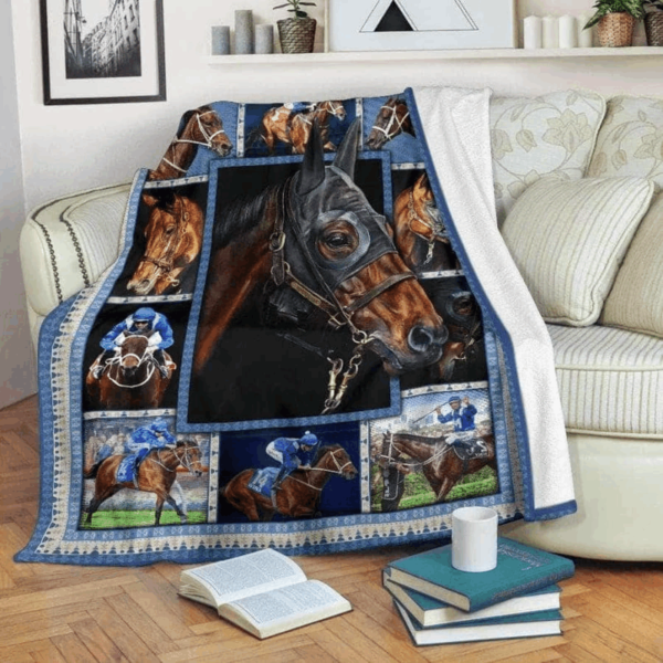 Horse Fleece Blanket Sherpa Blanket
