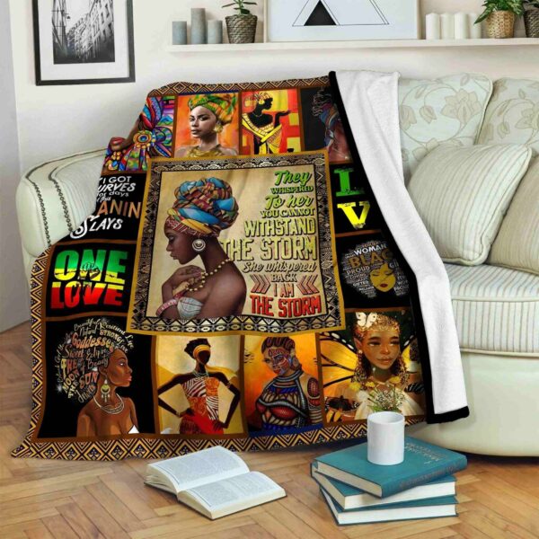Black Woman Fleece Blanket Sherpa Blanket