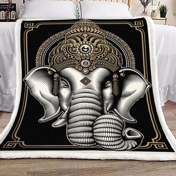 Elephant Fleece Blanket Sherpa Blanket
