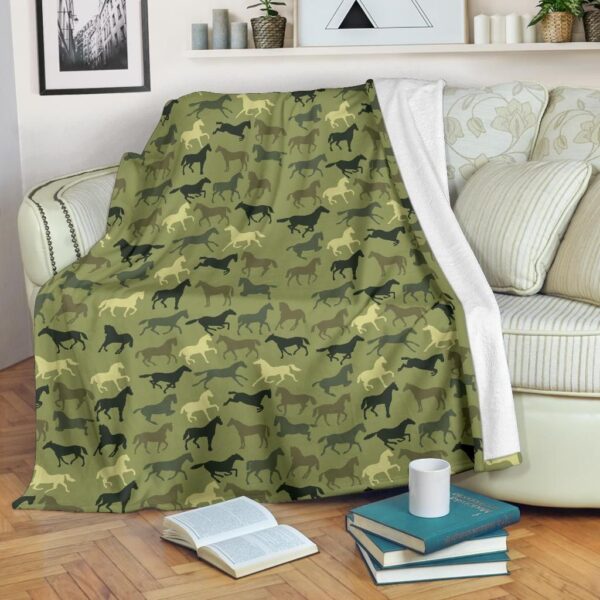 Horse Fleece Blanket Sherpa Blanket