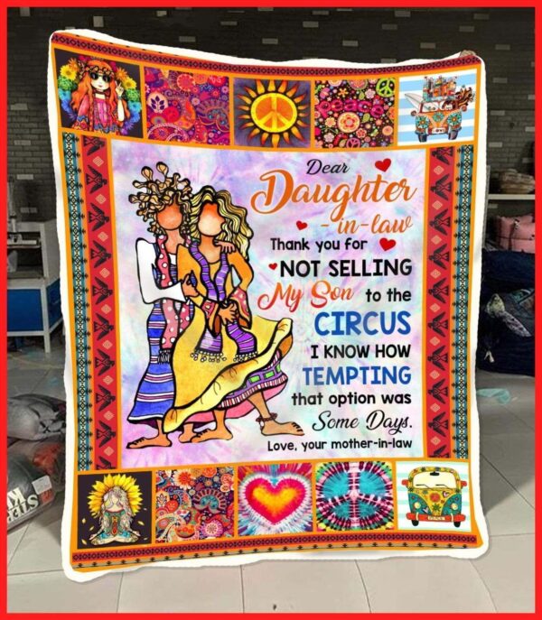 Dear Daughter In Law Fleece Blanket Sherpa Blanket