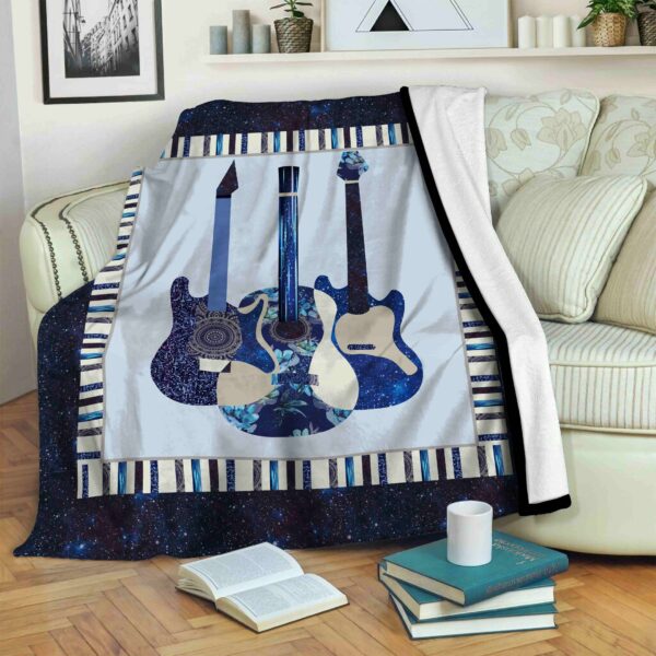 Guitar Fleece Blanket Sherpa Blanket
