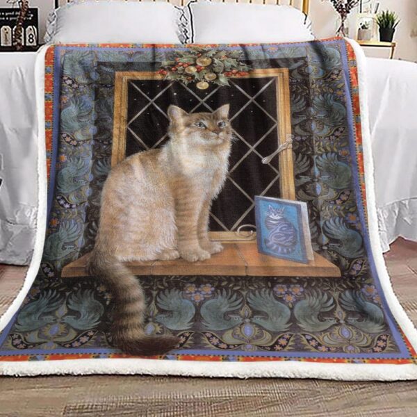 Cat Christmas Fleece Blanket Sherpa Blanket