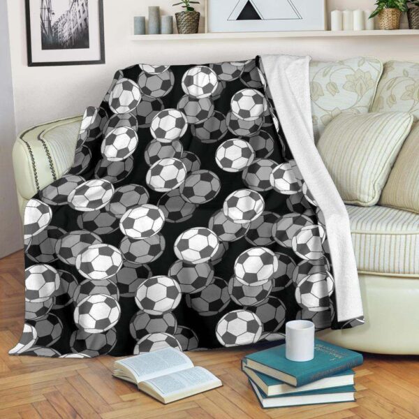 Soccer Fleece Blanket Sherpa Blanket