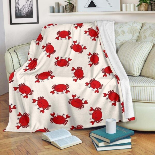 Crab Cartoon Fleece Blanket Sherpa Blanket