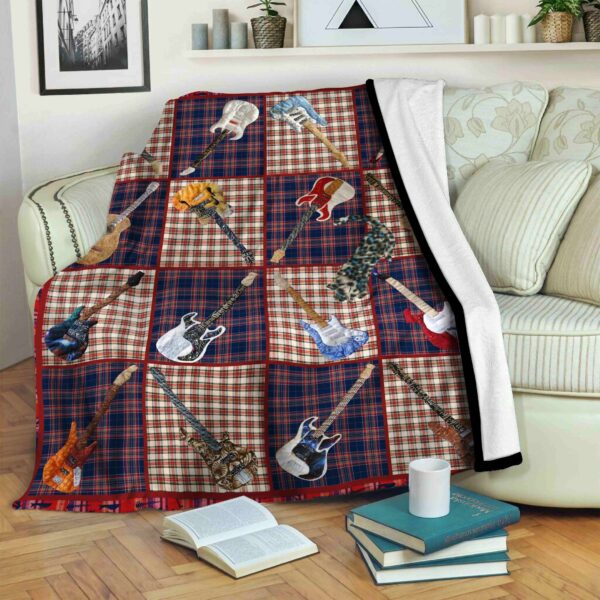 Guitar Fleece Blanket Sherpa Blanket