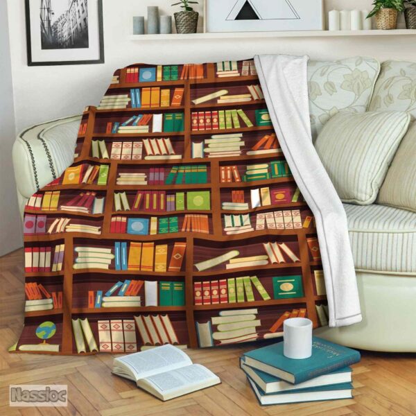 Book Pattern Fleece Blanket Sherpa Blanket