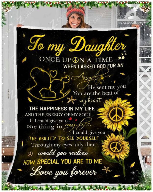 To My Daughter Fleece Blanket Sherpa Blanket