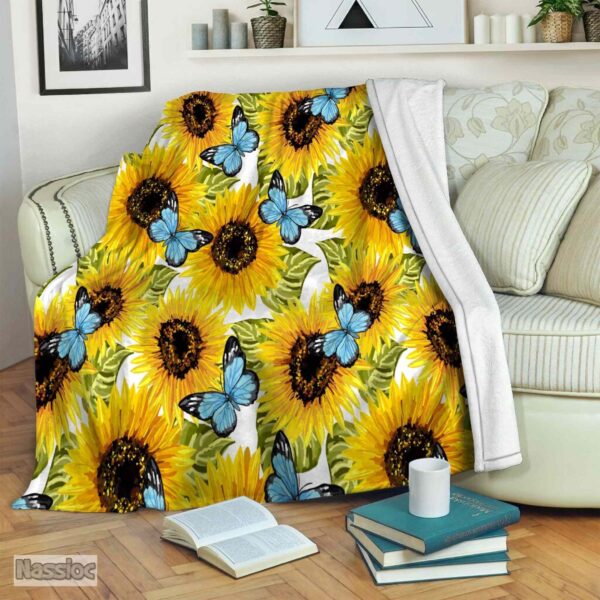 Sunflower Fleece Blanket Sherpa Blanket
