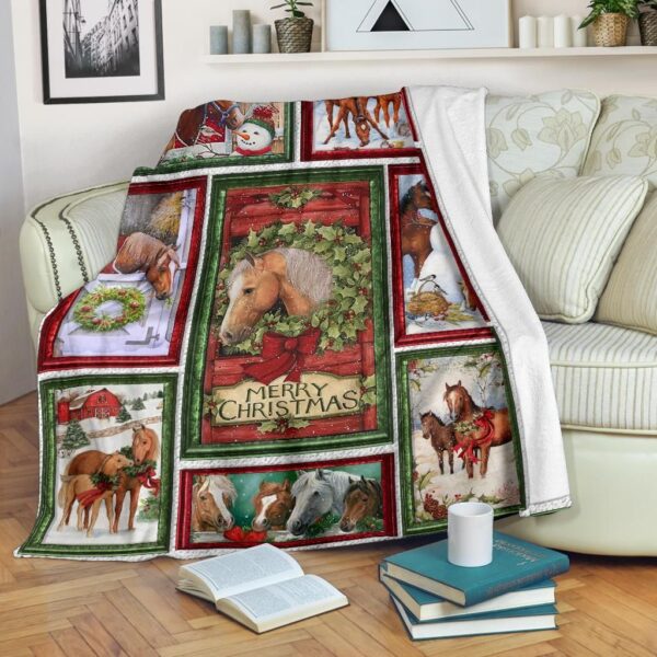 Horse Fleece Blanket Sherpa Blanket