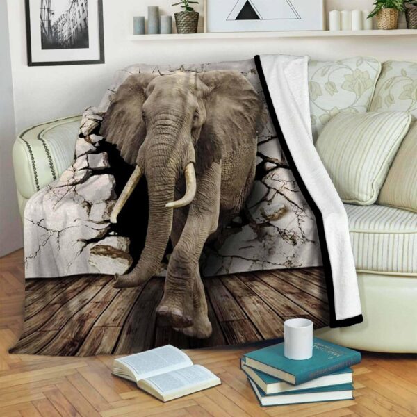 Elephant Fleece Blanket Sherpa Blanket
