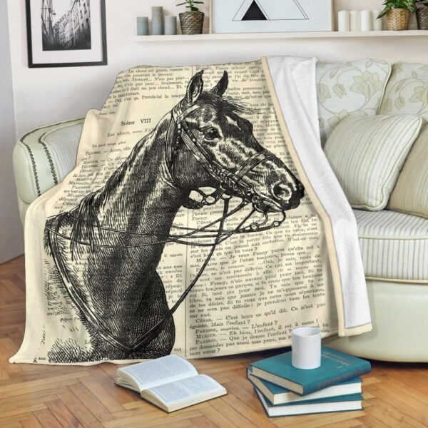 Horse Fleece Blanket Sherpa Blanket