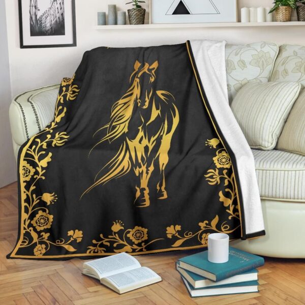 Horse Fleece Blanket Sherpa Blanket