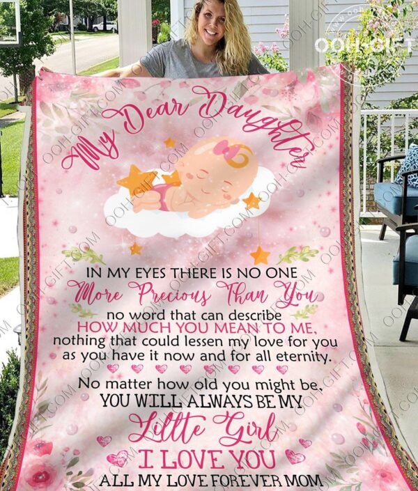 My Daughter Mom Fleece Blanket Sherpa Blanket