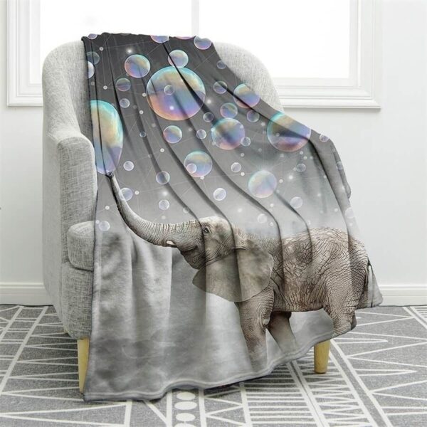 Elephant Fleece Blanket Sherpa Blanket