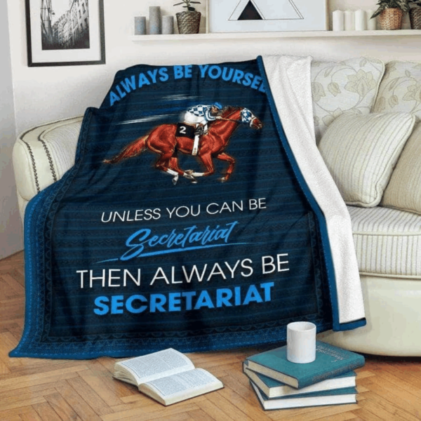 Horse Racing Fleece Blanket Sherpa Blanket