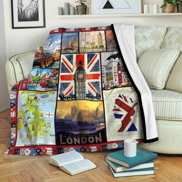 United Kingdom Fleece Blanket Sherpa Blanket