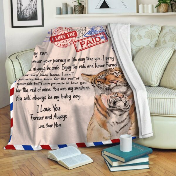 Tiger Son And Mom Fleece Blanket Sherpa Blanket