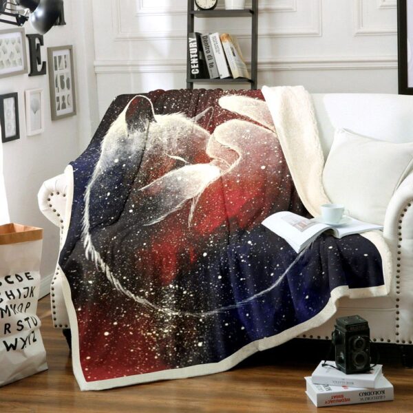 Cat Fleece Blanket Sherpa Blanket