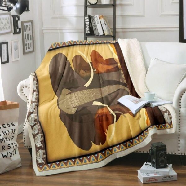 Elephant Fleece Blanket Sherpa Blanket