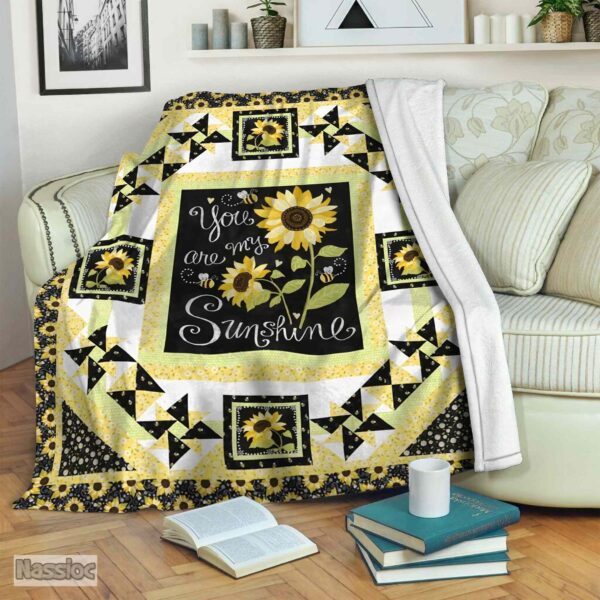 Sunflower Fleece Blanket Sherpa Blanket