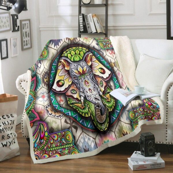Elephant Fleece Blanket Sherpa Blanket
