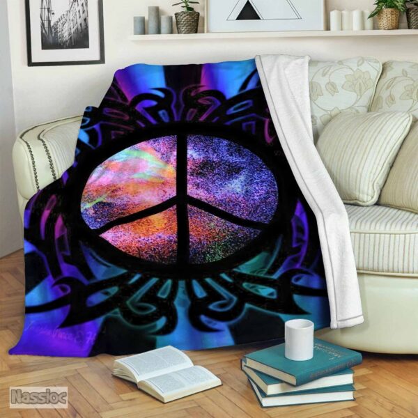 Peace Fleece Blanket Sherpa Blanket