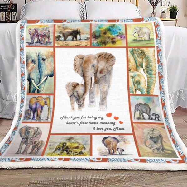 Elephant Fleece Blanket Sherpa Blanket