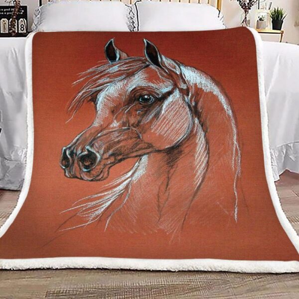 Horse Fleece Blanket Sherpa Blanket