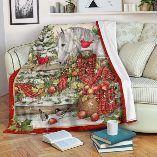 Horse Fleece Blanket Sherpa Blanket