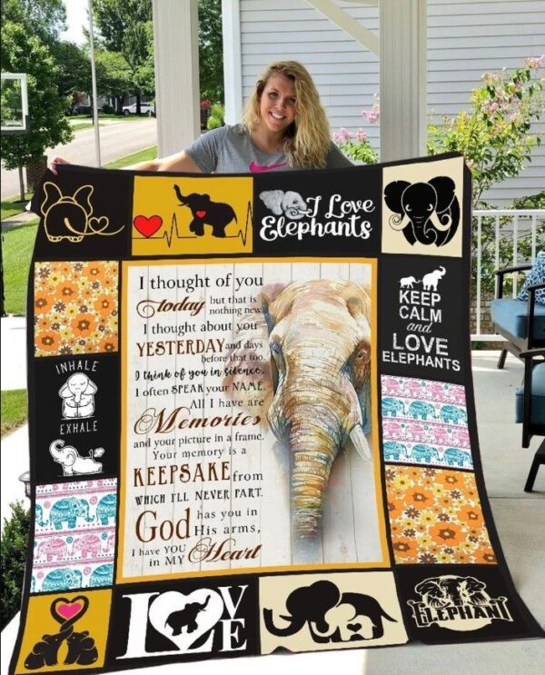 Elephant Fleece Blanket Sherpa Blanket