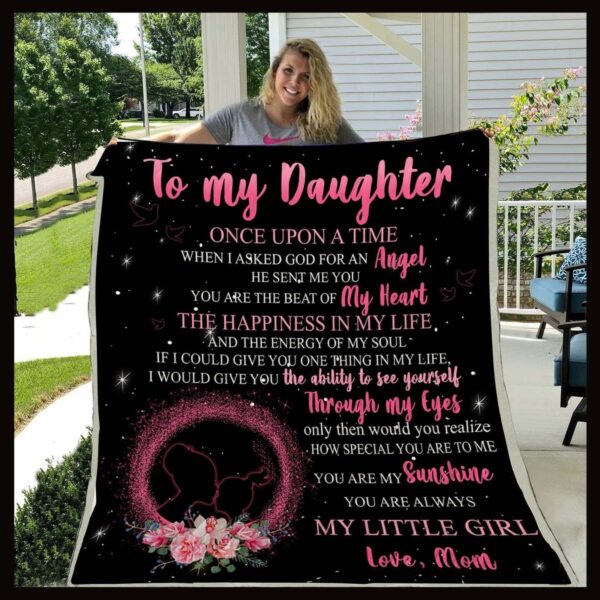 To My Daughter Mom Fleece Blanket Sherpa Blanket