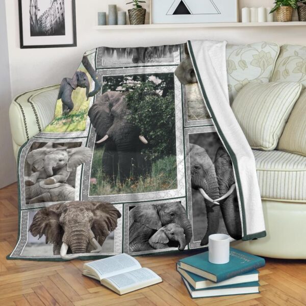Elephant Fleece Blanket Sherpa Blanket