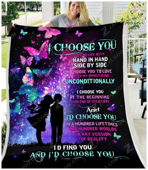 I Choose You Fleece Blanket Sherpa Blanket